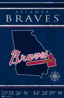 Atlanta Braves 17" x 26" Coordinates Sign