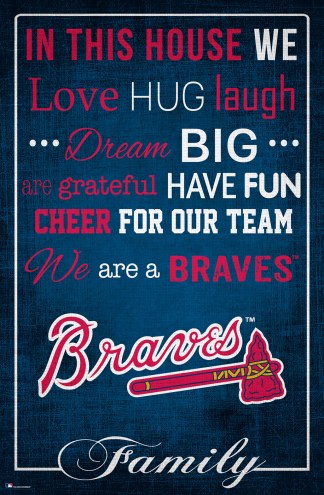 Atlanta Braves 17&quot; x 26&quot; In This House Sign