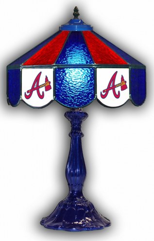 Atlanta Braves 21&quot; Glass Table Lamp