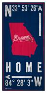 Atlanta Braves 6" x 12" Coordinates Sign