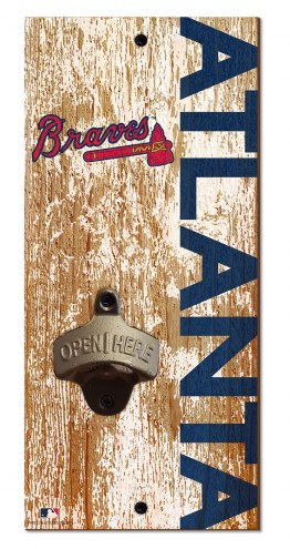 Atlanta Braves 6&quot; x 12&quot; Distressed Bottle Opener
