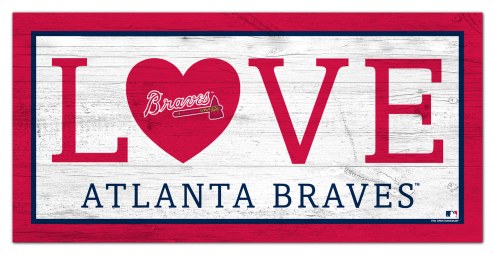 Atlanta Braves 6&quot; x 12&quot; Love Sign