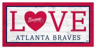 Atlanta Braves 6" x 12" Love Sign