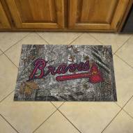 Atlanta Braves Camo Scraper Door Mat