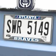 Atlanta Braves Chrome Metal License Plate Frame