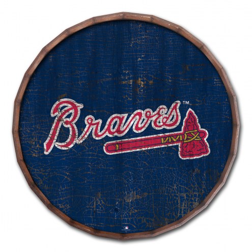 Atlanta Braves Cracked Color 16&quot; Barrel Top