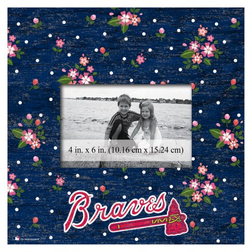 Atlanta Braves Floral 10&quot; x 10&quot; Picture Frame