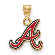 Atlanta Braves Sterling Silver Gold Plated Small Pendant
