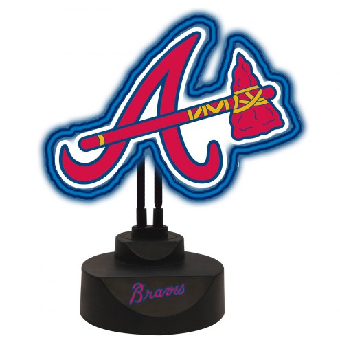 Atlanta Braves Team Logo Neon Light