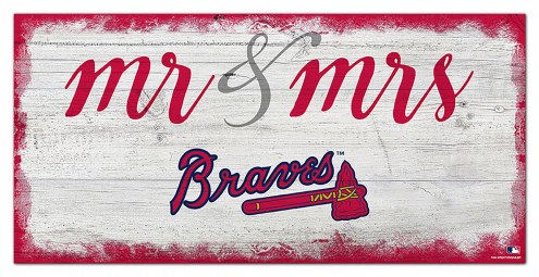 Atlanta Braves Script Mr. & Mrs. Sign