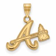 Atlanta Braves Sterling Silver Gold Plated Small Pendant