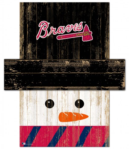 Atlanta Braves Snowman Head Sign