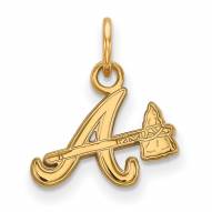 Atlanta Braves Sterling Silver Gold Plated Extra Small Pendant
