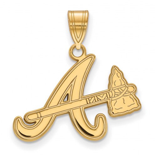 Atlanta Braves Sterling Silver Gold Plated Medium Pendant