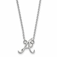 Atlanta Braves Sterling Silver Small Pendant Necklace
