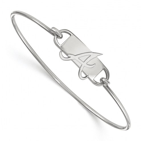 Atlanta Braves Sterling Silver Wire Bangle Bracelet
