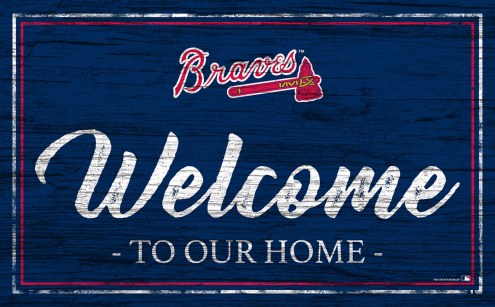 Atlanta Braves Team Color Welcome Sign