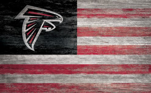 Atlanta Falcons 11&quot; x 19&quot; Distressed Flag Sign