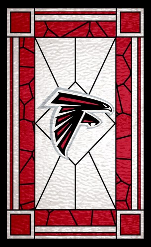 Atlanta Falcons 11&quot; x 19&quot; Stained Glass Sign