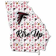 Atlanta Falcons 12" Floral State Sign
