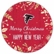 Atlanta Falcons 12" Merry Christmas & Happy New Year Sign