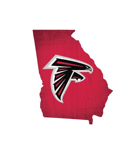 Atlanta Falcons 12&quot; Team Color Logo State Sign