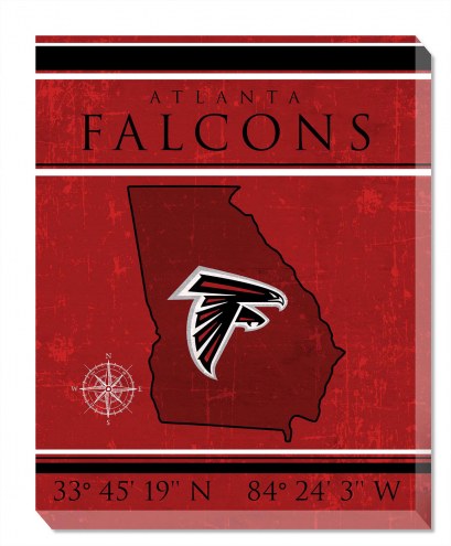 Atlanta Falcons 16&quot; x 20&quot; Coordinates Canvas Print