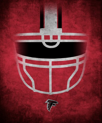 Atlanta Falcons 16&quot; x 20&quot; Ghost Helmet Canvas Print