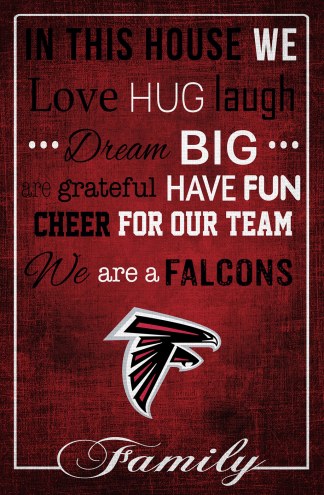 Atlanta Falcons 17&quot; x 26&quot; In This House Sign