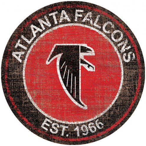 Atlanta Falcons 24&quot; Heritage Logo Round Sign