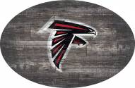 Atlanta Falcons 46" Distressed Wood Oval Sign