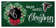 Atlanta Falcons 6" x 12" Chalk Christmas Countdown Sign