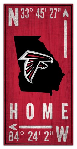 Atlanta Falcons 6&quot; x 12&quot; Coordinates Sign