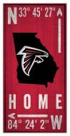 Atlanta Falcons 6" x 12" Coordinates Sign