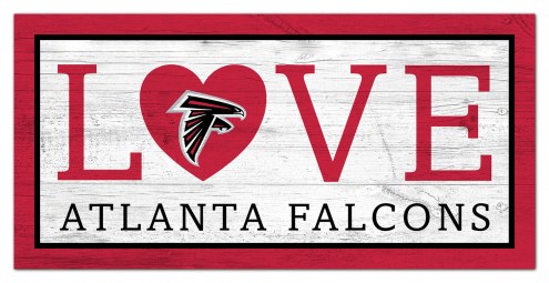 Atlanta Falcons 6&quot; x 12&quot; Love Sign