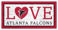 Atlanta Falcons 6" x 12" Love Sign