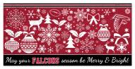 Atlanta Falcons 6" x 12" Merry & Bright Sign