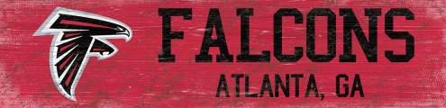 Atlanta Falcons 6&quot; x 24&quot; Team Name Sign