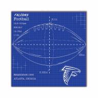 Atlanta Falcons Ball Blueprint 10" x 10" Sign