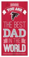 Atlanta Falcons Best Dad in the World 6" x 12" Sign