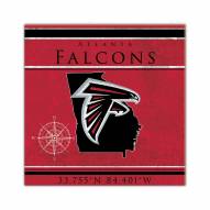 Atlanta Falcons Coordinates 10" x 10" Sign