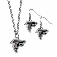 Atlanta Falcons Dangle Earrings & Chain Necklace Set