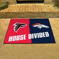 Atlanta Falcons/Denver Broncos House Divided Mat