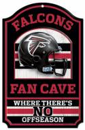 Atlanta Falcons Fan Cave Wood Sign