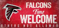Atlanta Falcons Fans Welcome Wood Sign