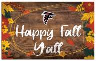 Atlanta Falcons Happy Fall Y'all 11" x 19" Sign