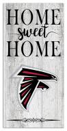 Atlanta Falcons Home Sweet Home Whitewashed 6" x 12" Sign
