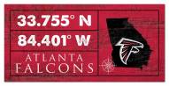 Atlanta Falcons Horizontal Coordinate 6" x 12" Sign