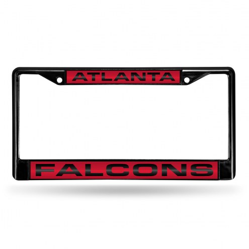 Atlanta Falcons Laser Black License Plate Frame