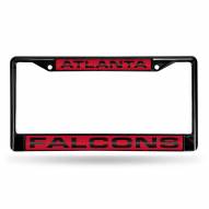 Atlanta Falcons Laser Black License Plate Frame
